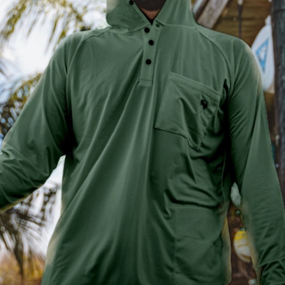 AFTCO Other - SKINNY WATER CULTURE - SWC - Hawksbill Hoodie  - SOLID GREEN (RARE Color)